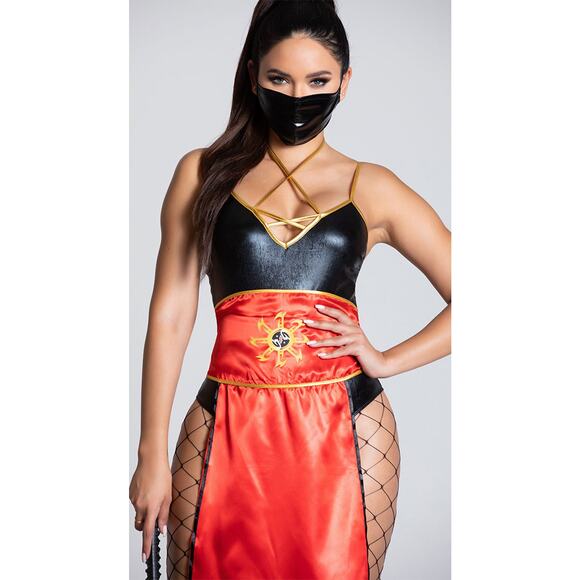 Yandy Black and Red Ninja Costume L new - Picture 3 of 10